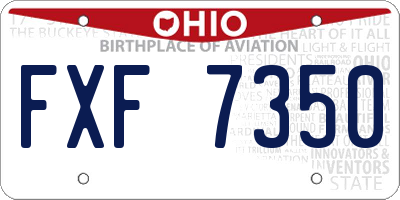 OH license plate FXF7350