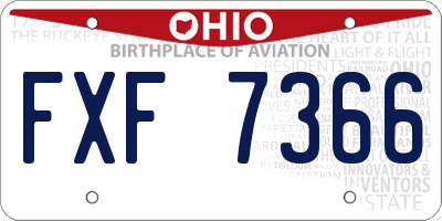 OH license plate FXF7366