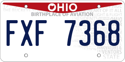 OH license plate FXF7368