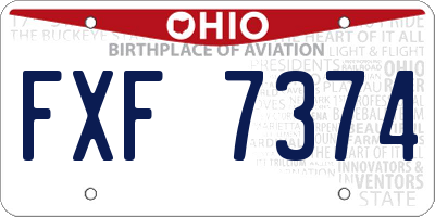 OH license plate FXF7374