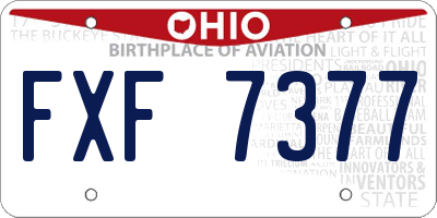 OH license plate FXF7377
