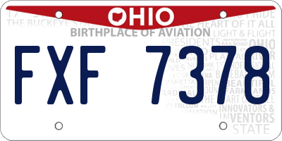 OH license plate FXF7378
