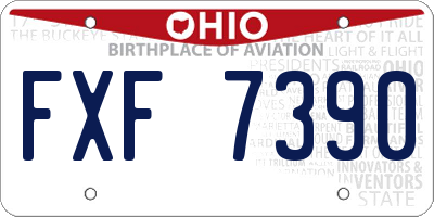 OH license plate FXF7390