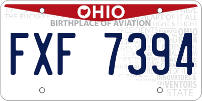 OH license plate FXF7394