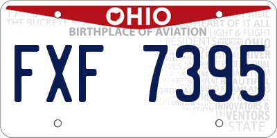 OH license plate FXF7395