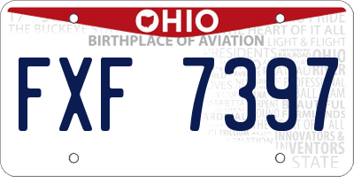 OH license plate FXF7397