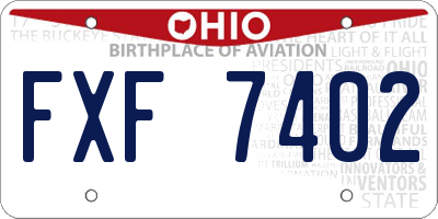 OH license plate FXF7402