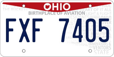 OH license plate FXF7405