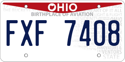 OH license plate FXF7408