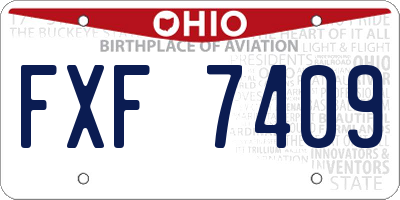 OH license plate FXF7409