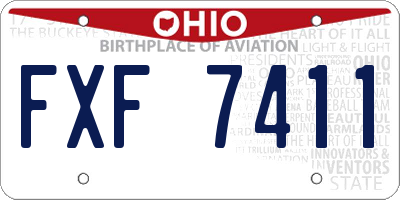 OH license plate FXF7411