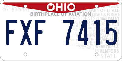 OH license plate FXF7415