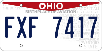 OH license plate FXF7417