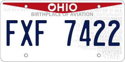 OH license plate FXF7422