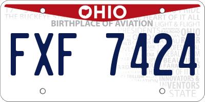 OH license plate FXF7424