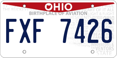 OH license plate FXF7426