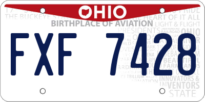 OH license plate FXF7428