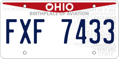 OH license plate FXF7433