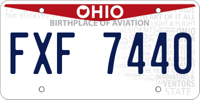 OH license plate FXF7440