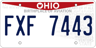 OH license plate FXF7443