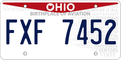 OH license plate FXF7452
