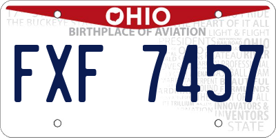 OH license plate FXF7457