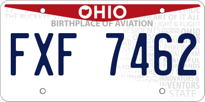 OH license plate FXF7462