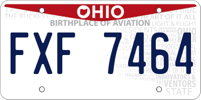 OH license plate FXF7464