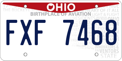 OH license plate FXF7468