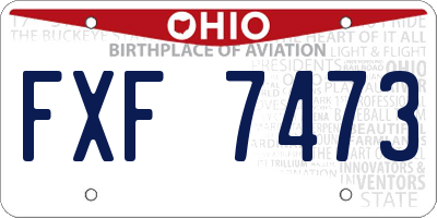 OH license plate FXF7473