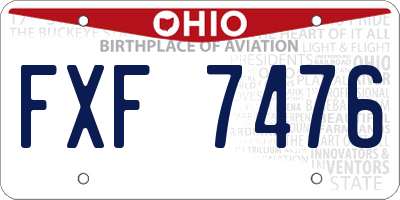 OH license plate FXF7476
