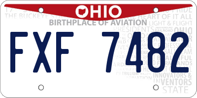 OH license plate FXF7482