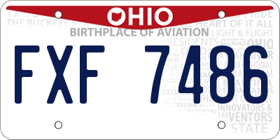 OH license plate FXF7486