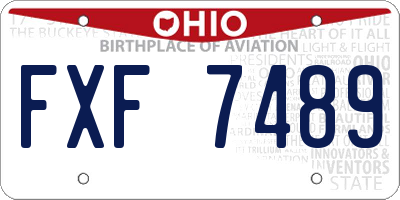 OH license plate FXF7489
