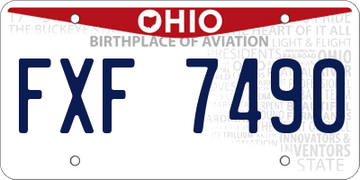 OH license plate FXF7490