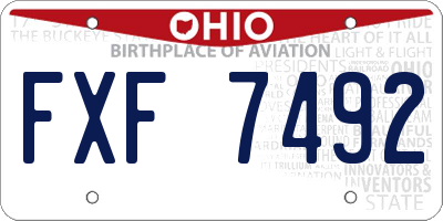 OH license plate FXF7492