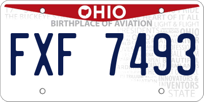 OH license plate FXF7493