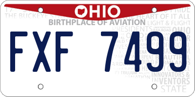 OH license plate FXF7499