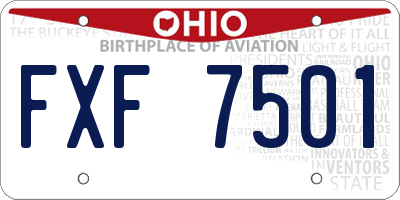 OH license plate FXF7501