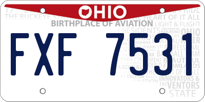 OH license plate FXF7531