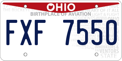 OH license plate FXF7550