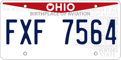 OH license plate FXF7564