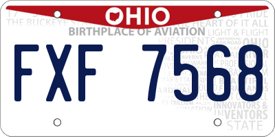 OH license plate FXF7568