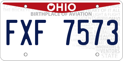 OH license plate FXF7573