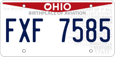 OH license plate FXF7585