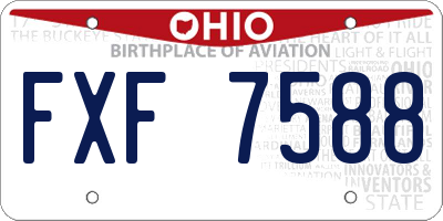 OH license plate FXF7588