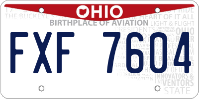 OH license plate FXF7604