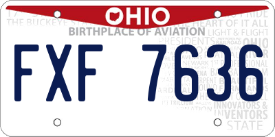 OH license plate FXF7636