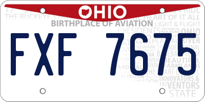 OH license plate FXF7675