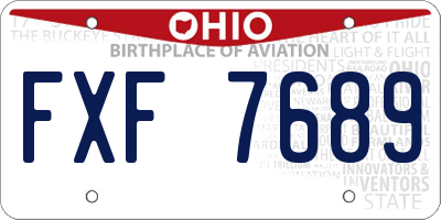 OH license plate FXF7689